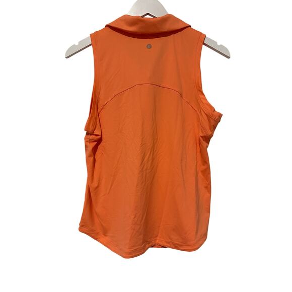 NWT Lululemon Women Size 8 Orange Quick Dry Sleeveless Pickleball Golf Polo Gift - Picture 3 of 11